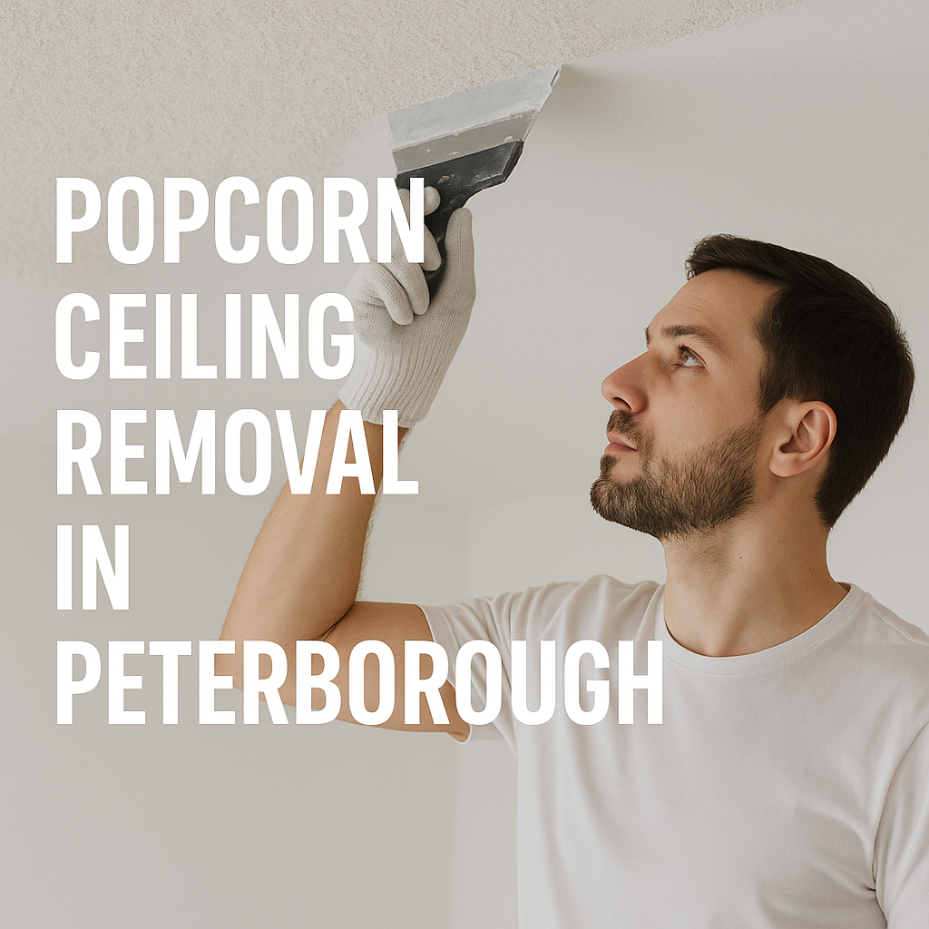 Peterborough drywall company to remove popcorn ceiling in ptbo 002